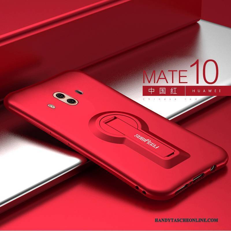 Hülle Huawei Mate 10 Halterung Handyhüllen Nubuck, Case Huawei Mate 10 Silikon Anti-sturz Neu