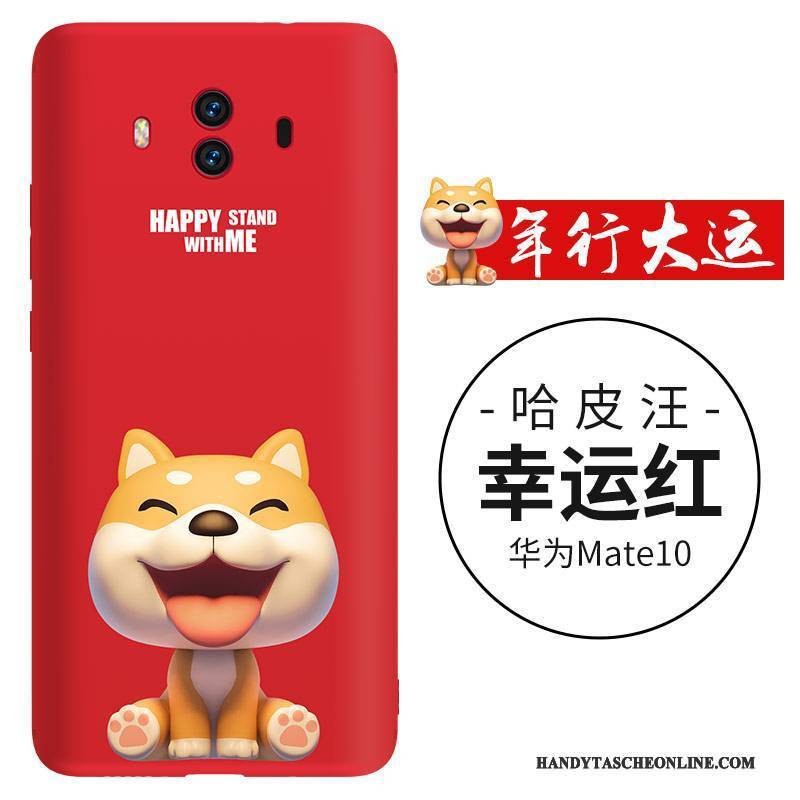 Hülle Huawei Mate 10 Karikatur Anti-sturz Hund, Case Huawei Mate 10 Silikon Trend Handyhüllen