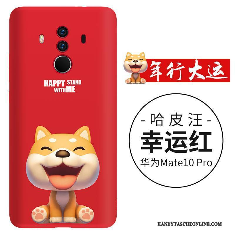 Hülle Huawei Mate 10 Karikatur Anti-sturz Hund, Case Huawei Mate 10 Silikon Trend Handyhüllen