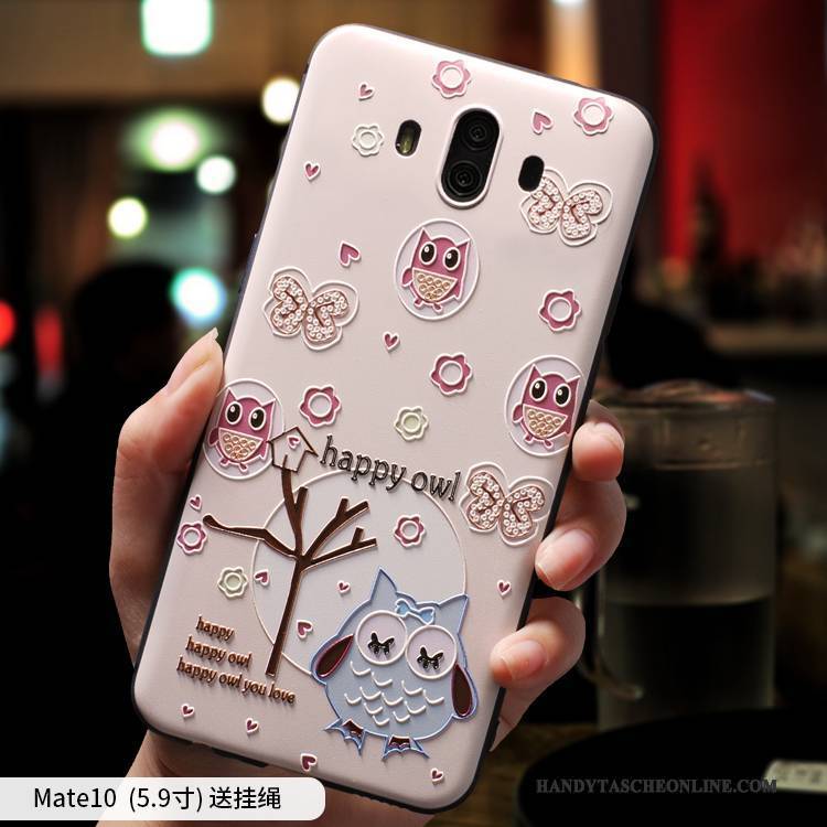 Hülle Huawei Mate 10 Karikatur Handyhüllen Persönlichkeit, Case Huawei Mate 10 Farbe Nette Anti-sturz