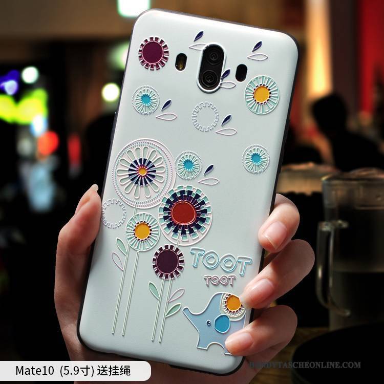 Hülle Huawei Mate 10 Karikatur Handyhüllen Persönlichkeit, Case Huawei Mate 10 Farbe Nette Anti-sturz