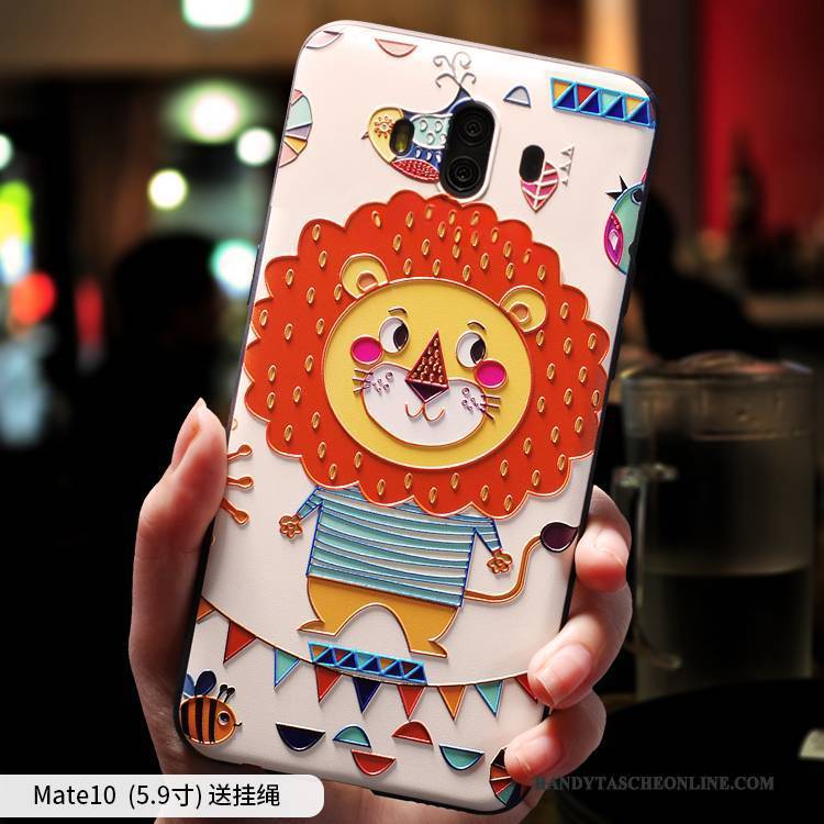 Hülle Huawei Mate 10 Karikatur Handyhüllen Persönlichkeit, Case Huawei Mate 10 Farbe Nette Anti-sturz