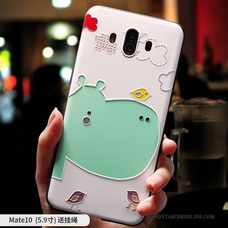 Hülle Huawei Mate 10 Karikatur Handyhüllen Persönlichkeit, Case Huawei Mate 10 Farbe Nette Anti-sturz