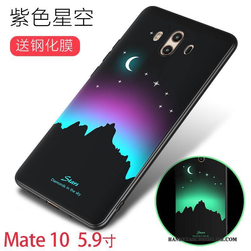 Hülle Huawei Mate 10 Kreativ Anti-sturz Persönlichkeit, Case Huawei Mate 10 Silikon Grün Leuchtende