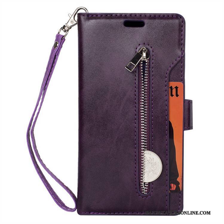 Hülle Huawei Mate 10 Lederhülle Karte Lila, Case Huawei Mate 10 Taschen Handyhüllen Hängende Verzierungen