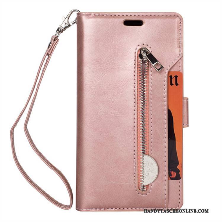 Hülle Huawei Mate 10 Lederhülle Karte Lila, Case Huawei Mate 10 Taschen Handyhüllen Hängende Verzierungen