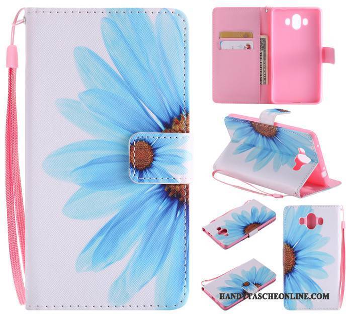 Hülle Huawei Mate 10 Lederhülle Rosa Anti-sturz, Case Huawei Mate 10 Karikatur Handyhüllen