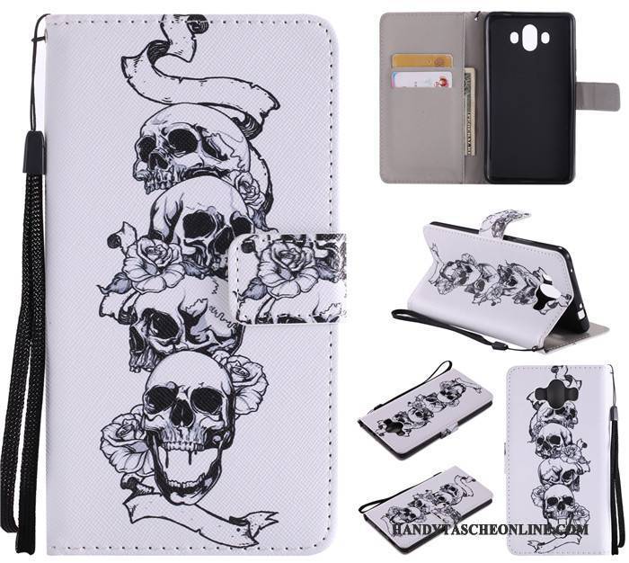 Hülle Huawei Mate 10 Lederhülle Rosa Anti-sturz, Case Huawei Mate 10 Karikatur Handyhüllen