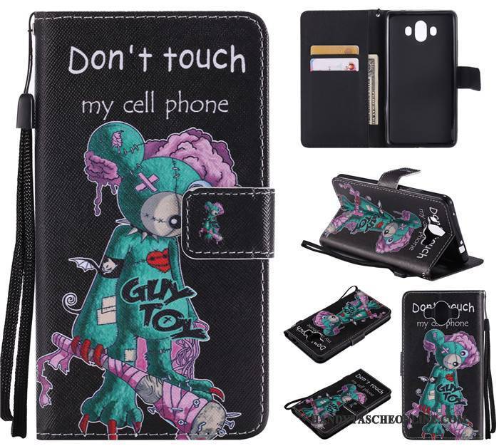 Hülle Huawei Mate 10 Lederhülle Rosa Anti-sturz, Case Huawei Mate 10 Karikatur Handyhüllen