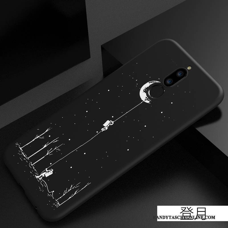 Hülle Huawei Mate 10 Lite Kreativ Schwarz Nette, Case Huawei Mate 10 Lite Weiche Trend Anti-sturz