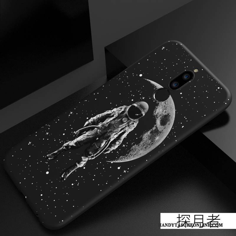 Hülle Huawei Mate 10 Lite Kreativ Schwarz Nette, Case Huawei Mate 10 Lite Weiche Trend Anti-sturz