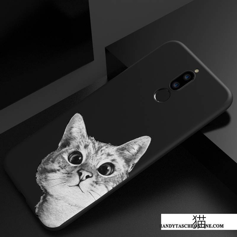 Hülle Huawei Mate 10 Lite Kreativ Schwarz Nette, Case Huawei Mate 10 Lite Weiche Trend Anti-sturz