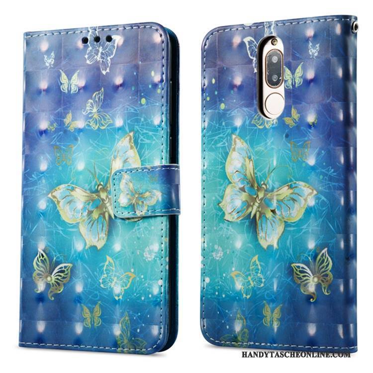 Hülle Huawei Mate 10 Lite Lederhülle Anti-sturz Handyhüllen, Case Huawei Mate 10 Lite Farbe Karte