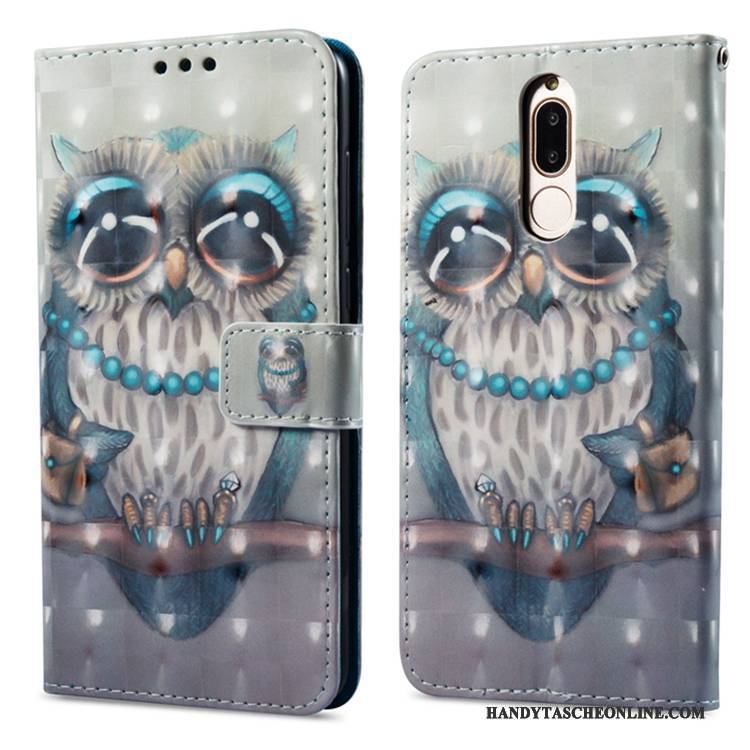 Hülle Huawei Mate 10 Lite Lederhülle Anti-sturz Handyhüllen, Case Huawei Mate 10 Lite Farbe Karte