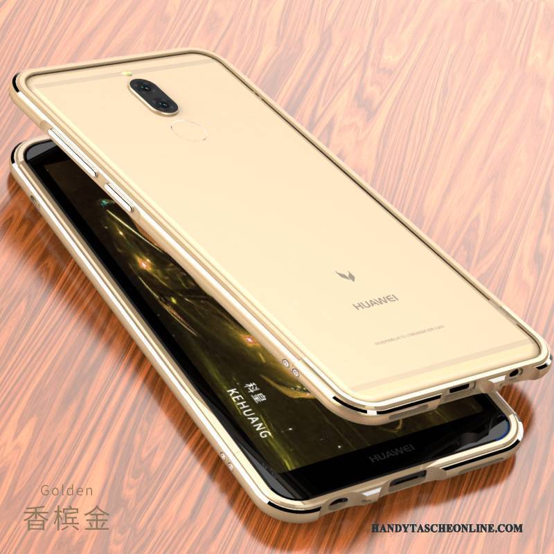 Hülle Huawei Mate 10 Lite Metall Trendmarke Gold, Case Huawei Mate 10 Lite Kreativ Anti-sturz Grenze