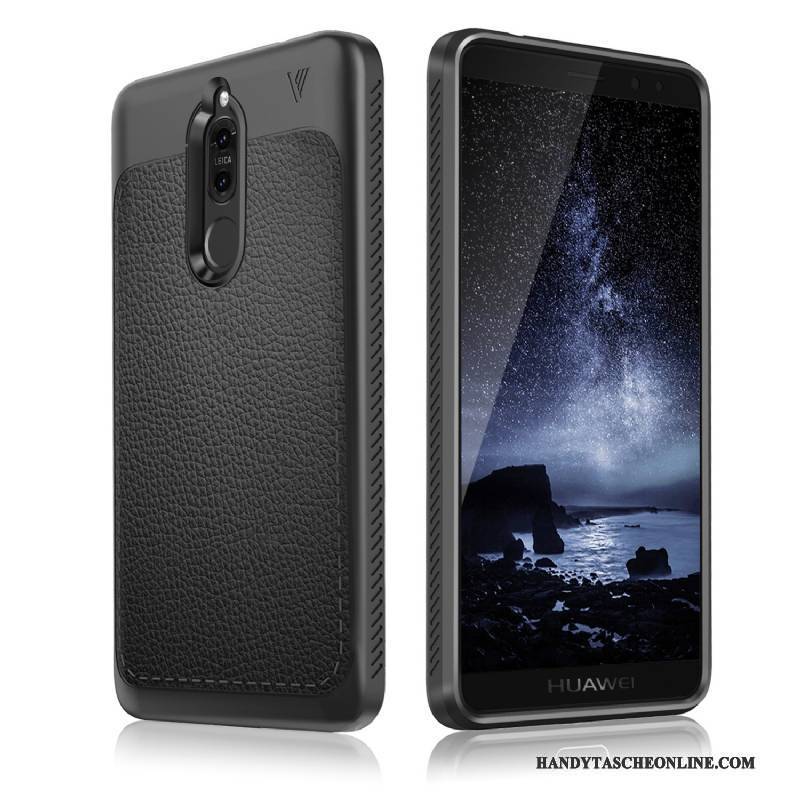 Hülle Huawei Mate 10 Lite Silikon Handyhüllen Anti-sturz, Case Huawei Mate 10 Lite Schutz Schwarz