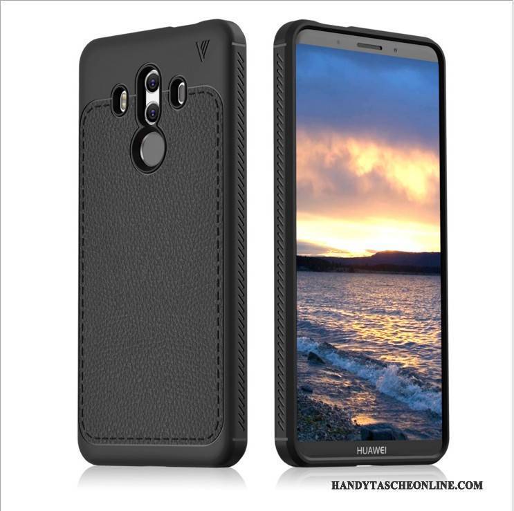 Hülle Huawei Mate 10 Lite Silikon Handyhüllen Anti-sturz, Case Huawei Mate 10 Lite Schutz Schwarz