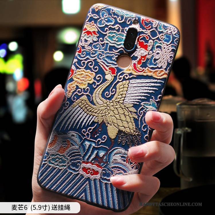 Hülle Huawei Mate 10 Lite Taschen Chinesische Art Persönlichkeit, Case Huawei Mate 10 Lite Silikon Anti-sturz Handyhüllen