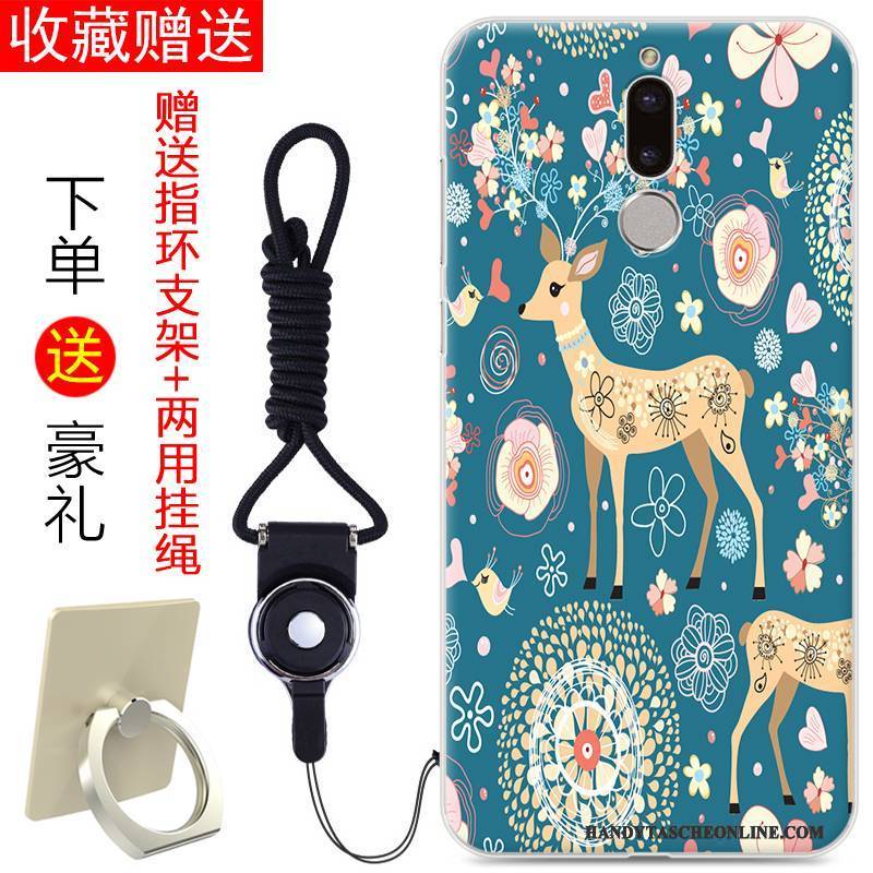 Hülle Huawei Mate 10 Lite Weiche Persönlichkeit Anti-sturz, Case Huawei Mate 10 Lite Taschen Frisch Hellblau