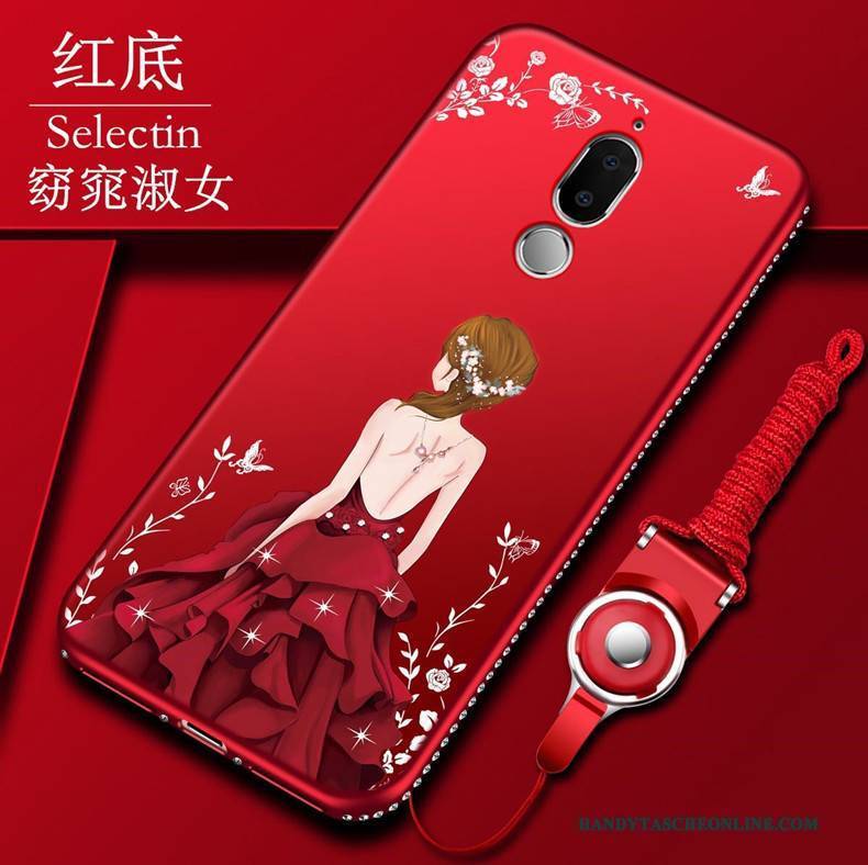 Hülle Huawei Mate 10 Lite Weiche Rot Anti-sturz, Case Huawei Mate 10 Lite Schutz Handyhüllen