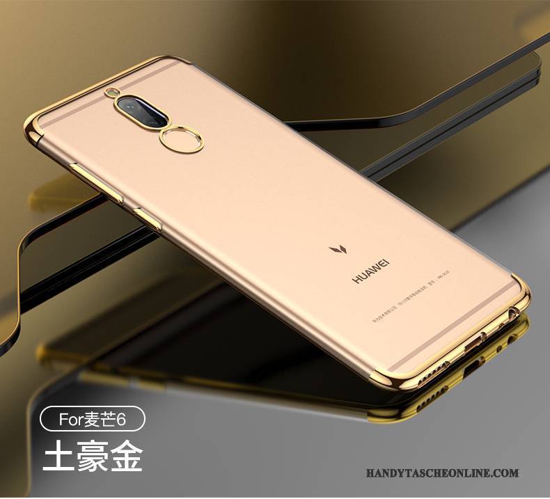 Hülle Huawei Mate 10 Lite Weiche Transparent Gold, Case Huawei Mate 10 Lite Silikon Handyhüllen