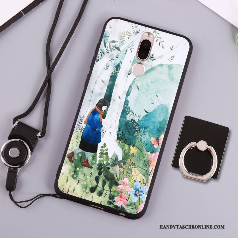 Hülle Huawei Mate 10 Lite Weiche Weiß Grün, Case Huawei Mate 10 Lite Silikon Handyhüllen