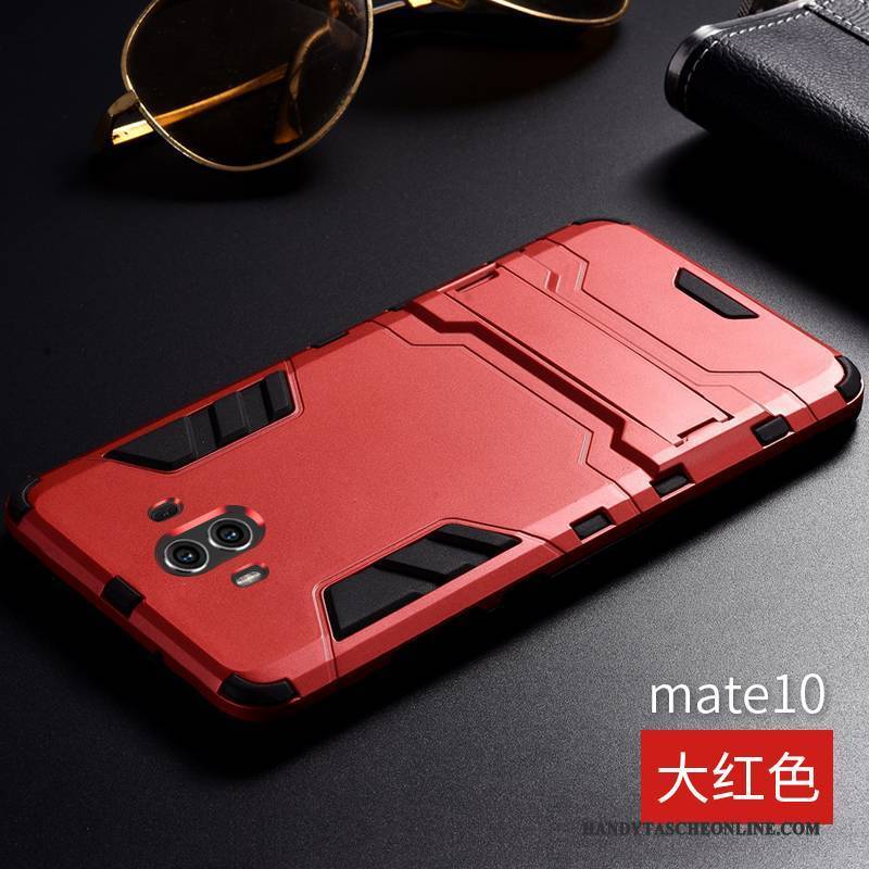 Hülle Huawei Mate 10 Metall Rot Anti-sturz, Case Huawei Mate 10 Silikon Trend Handyhüllen