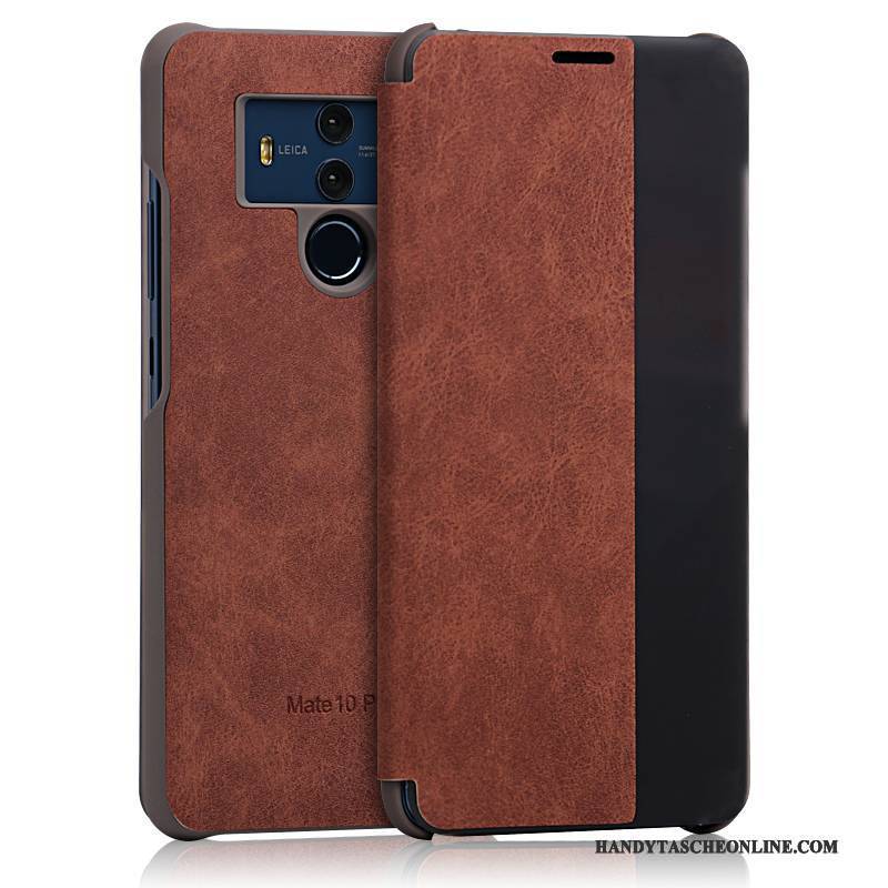 Hülle Huawei Mate 10 Pro Folio Business Anti-sturz, Case Huawei Mate 10 Pro Lederhülle Handyhüllen