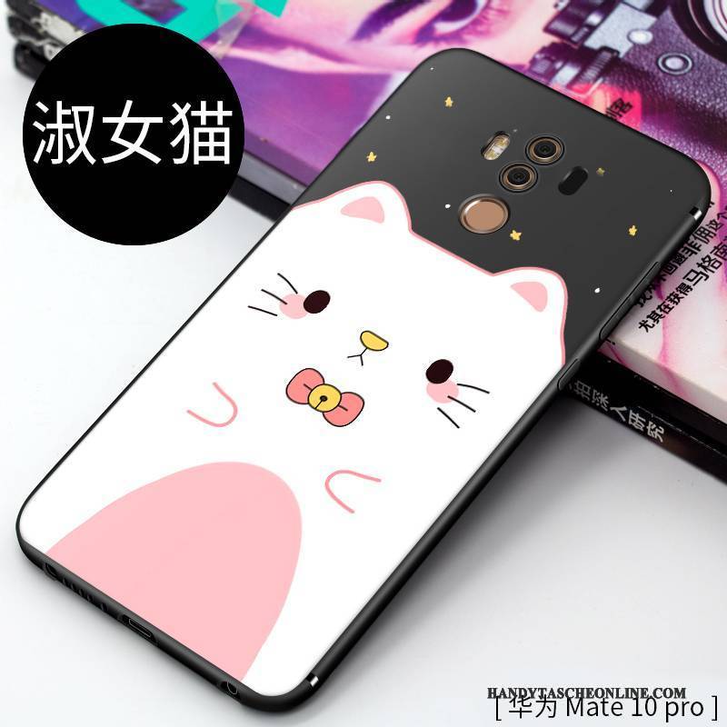 Hülle Huawei Mate 10 Pro Karikatur Nette Rot, Case Huawei Mate 10 Pro Kreativ Handyhüllen Anti-sturz