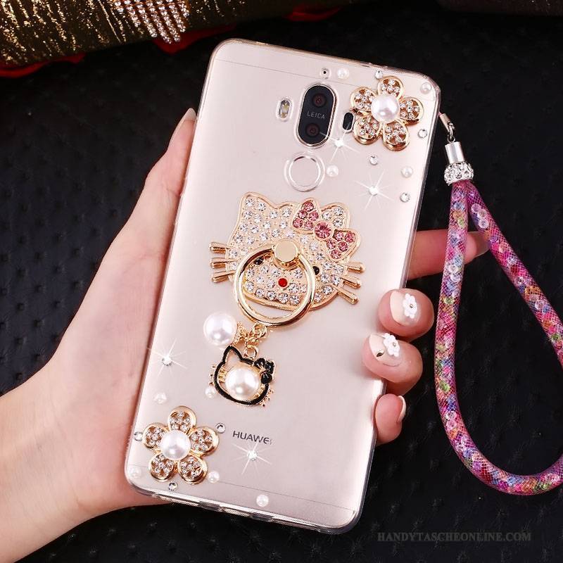 Hülle Huawei Mate 10 Pro Kreativ Ring Gold, Case Huawei Mate 10 Pro Strass