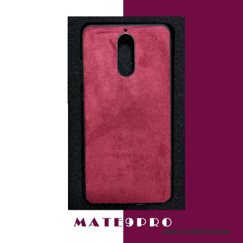 Hülle Huawei Mate 10 Pro Leder Handyhüllen Anti-sturz, Case Huawei Mate 10 Pro Taschen Rot Schlank