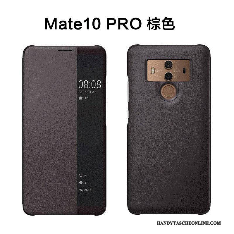 Hülle Huawei Mate 10 Pro Lederhülle Anti-sturz Handyhüllen, Case Huawei Mate 10 Pro Schutz