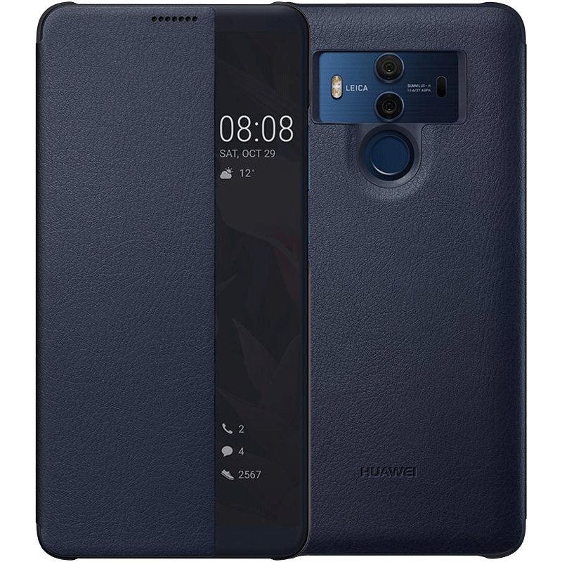 Hülle Huawei Mate 10 Pro Lederhülle Grau Windows, Case Huawei Mate 10 Pro Schutz