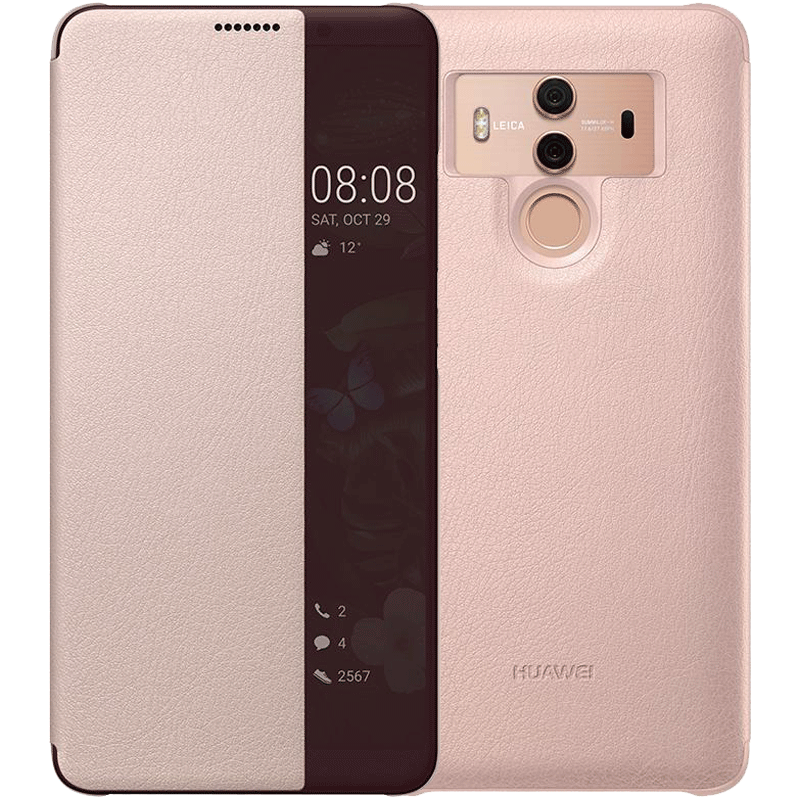 Hülle Huawei Mate 10 Pro Lederhülle Grau Windows, Case Huawei Mate 10 Pro Schutz