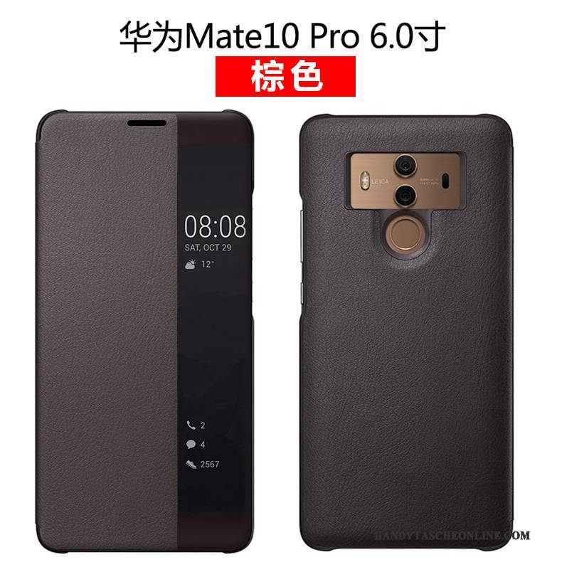 Hülle Huawei Mate 10 Pro Lederhülle Grün Handyhüllen, Case Huawei Mate 10 Pro Leder