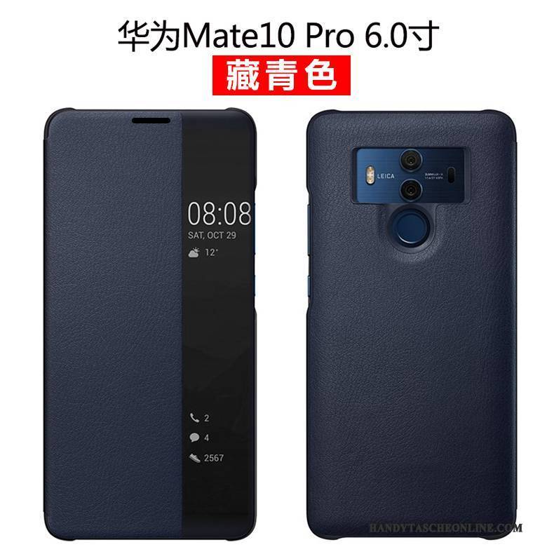 Hülle Huawei Mate 10 Pro Lederhülle Grün Handyhüllen, Case Huawei Mate 10 Pro Leder