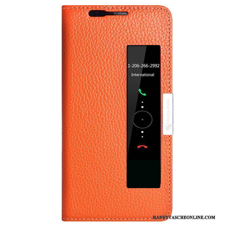 Hülle Huawei Mate 10 Pro Lederhülle Handyhüllen Rot, Case Huawei Mate 10 Pro Folio Anti-sturz