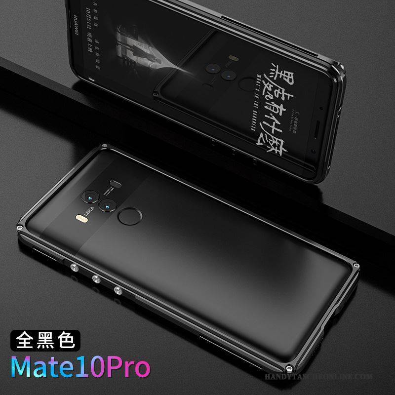 Hülle Huawei Mate 10 Pro Metall Rot Grenze, Case Huawei Mate 10 Pro Kreativ Persönlichkeit Handyhüllen