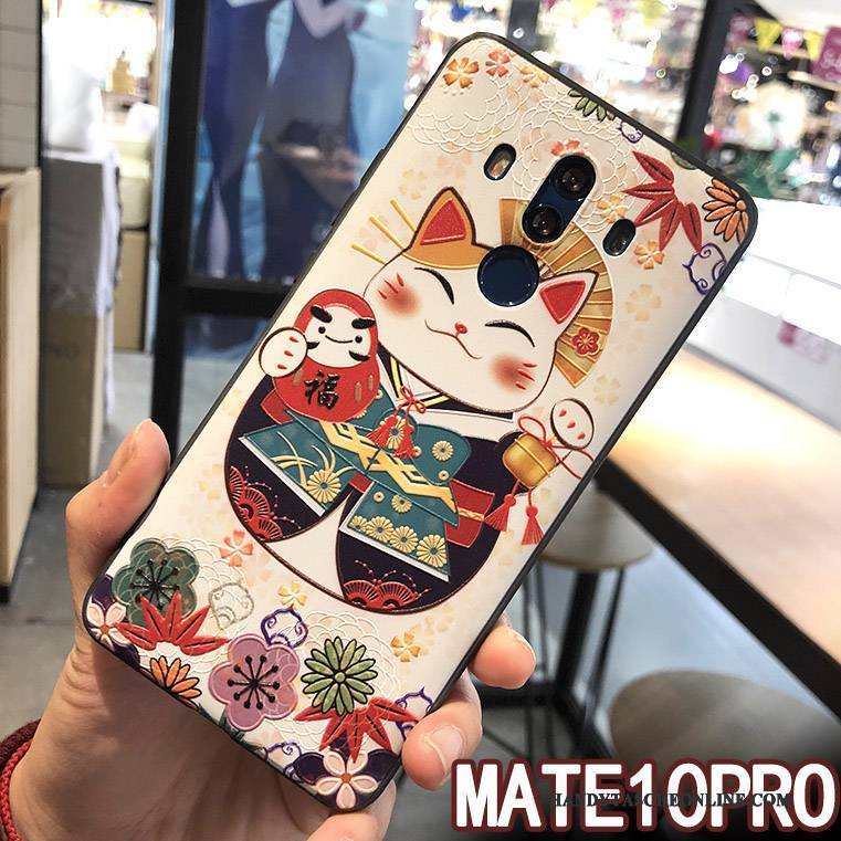 Hülle Huawei Mate 10 Pro Schutz Anti-sturz Trend, Case Huawei Mate 10 Pro Weiche Katzen Reichtum