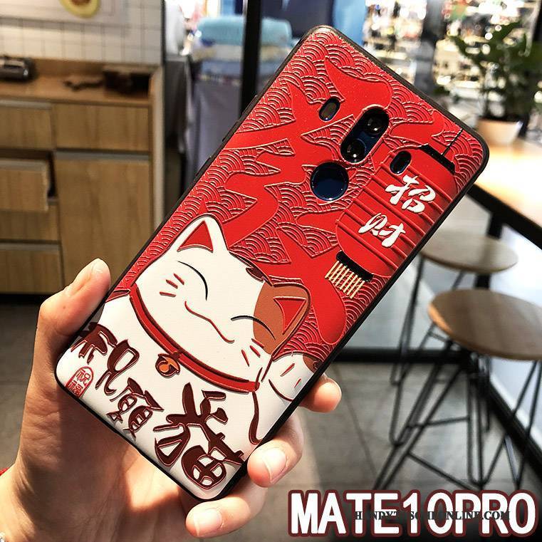 Hülle Huawei Mate 10 Pro Schutz Anti-sturz Trend, Case Huawei Mate 10 Pro Weiche Katzen Reichtum