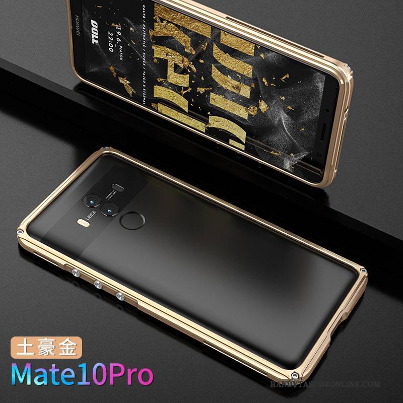 Hülle Huawei Mate 10 Pro Schutz Handyhüllen Neu, Case Huawei Mate 10 Pro Kreativ Gold Grenze