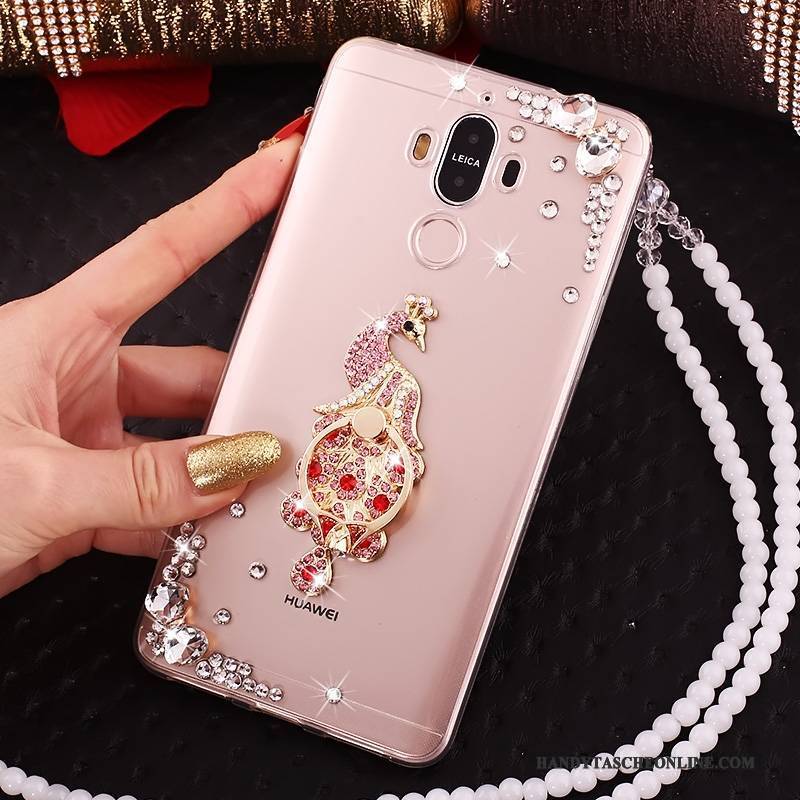 Hülle Huawei Mate 10 Pro Strass Handyhüllen Rot, Case Huawei Mate 10 Pro Transparent