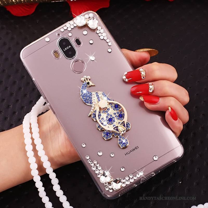 Hülle Huawei Mate 10 Pro Strass Handyhüllen Rot, Case Huawei Mate 10 Pro Transparent