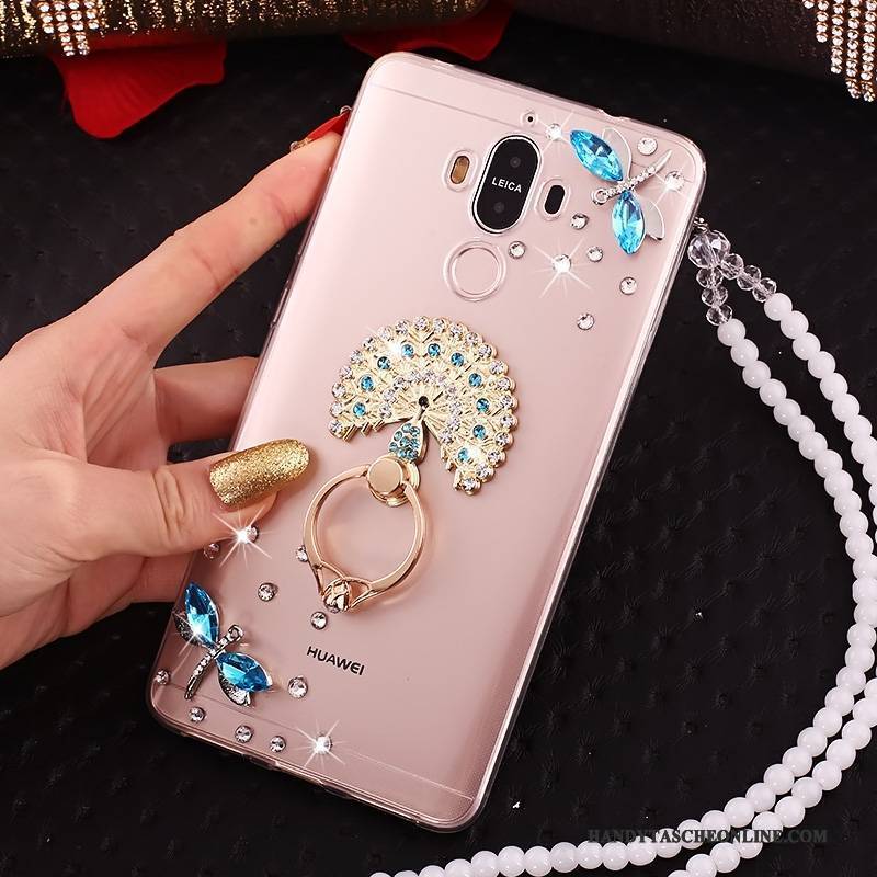 Hülle Huawei Mate 10 Pro Strass Handyhüllen Rot, Case Huawei Mate 10 Pro Transparent