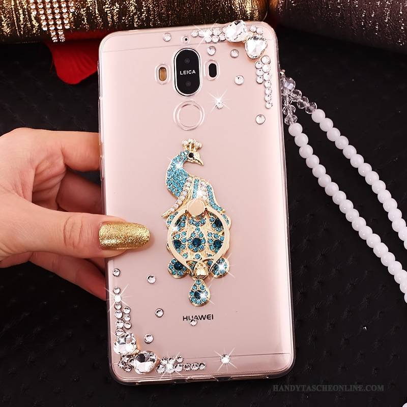 Hülle Huawei Mate 10 Pro Strass Handyhüllen Rot, Case Huawei Mate 10 Pro Transparent