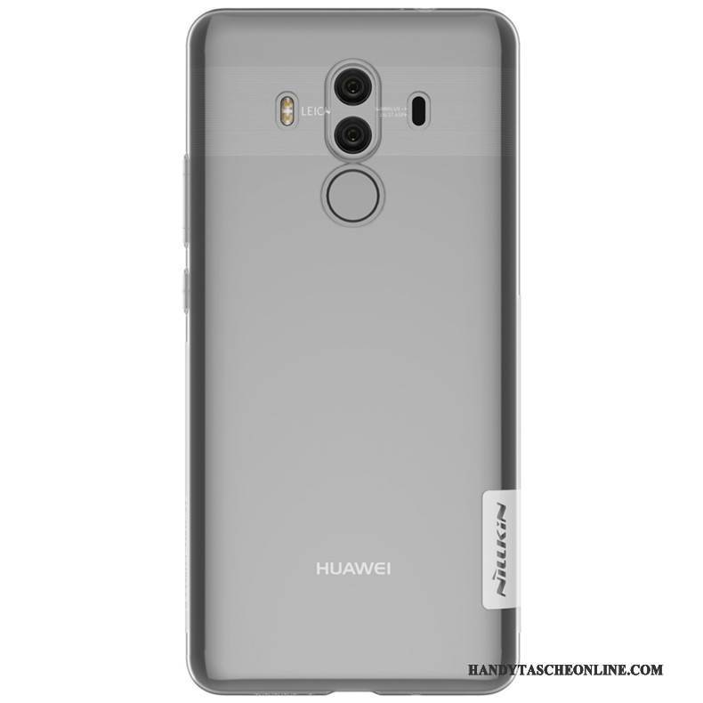 Hülle Huawei Mate 10 Pro Taschen Gold Transparent, Case Huawei Mate 10 Pro Silikon Handyhüllen