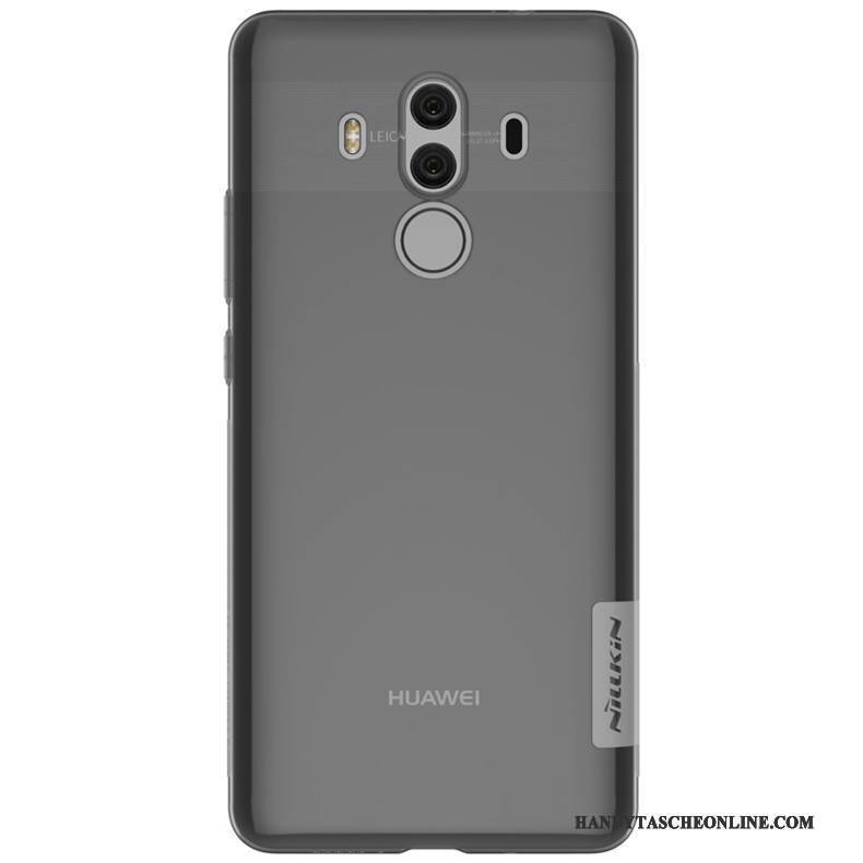 Hülle Huawei Mate 10 Pro Taschen Gold Transparent, Case Huawei Mate 10 Pro Silikon Handyhüllen