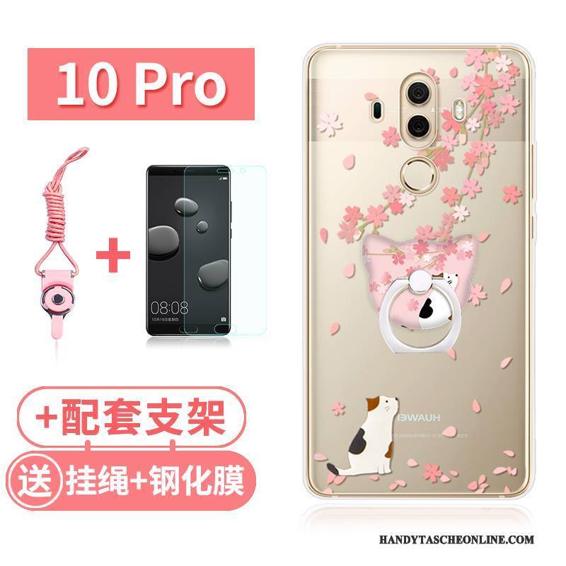 Hülle Huawei Mate 10 Pro Taschen Handyhüllen Transparent, Case Huawei Mate 10 Pro Silikon Rosa Anti-sturz