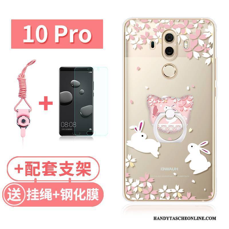 Hülle Huawei Mate 10 Pro Taschen Handyhüllen Transparent, Case Huawei Mate 10 Pro Silikon Rosa Anti-sturz