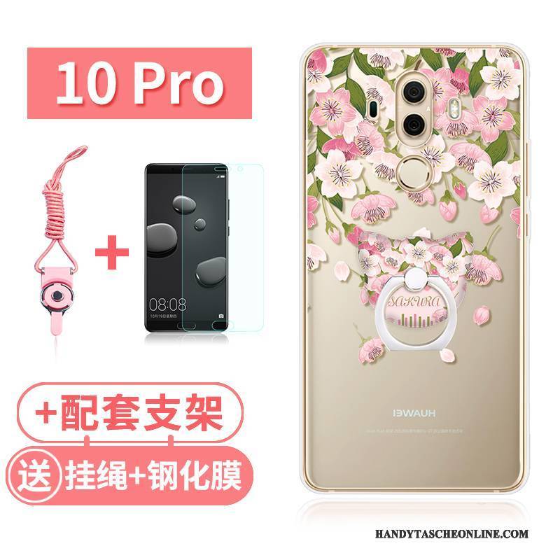 Hülle Huawei Mate 10 Pro Taschen Handyhüllen Transparent, Case Huawei Mate 10 Pro Silikon Rosa Anti-sturz